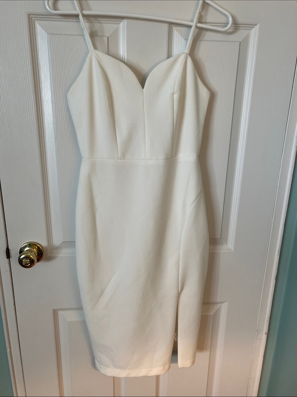 Bisou Bisou Ivory Spaghetti-Strap Midi Dress
